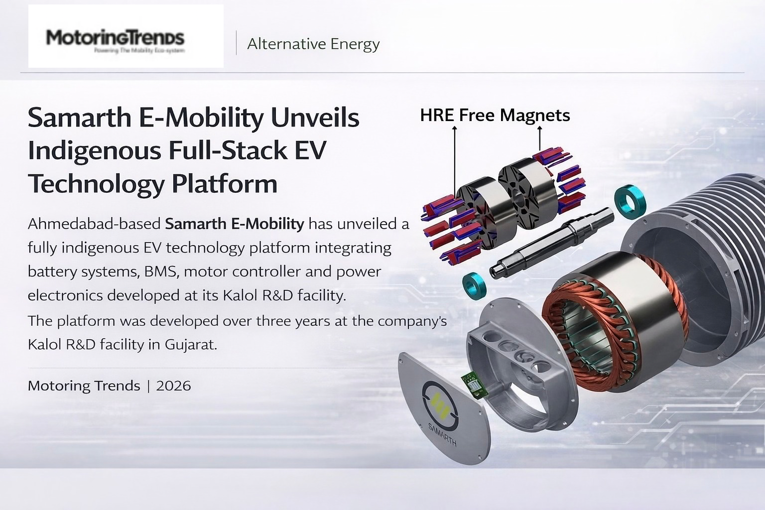 Samarth E-Mobility Unveils Indigenous Full-Stack EV Technology Platform